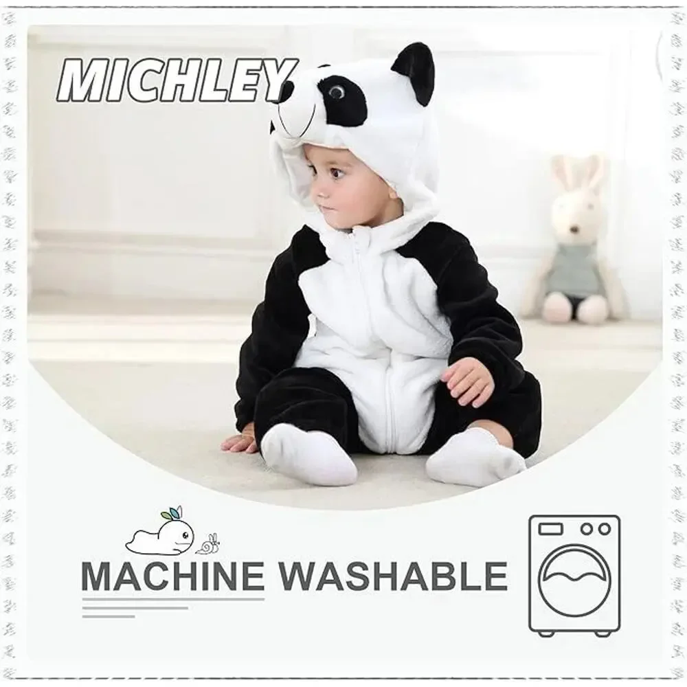 Michley Baby Panda Plush Costume one Piece 3-6 Months New